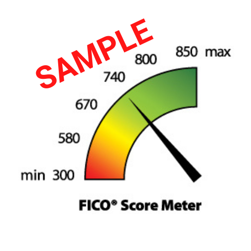 Sample FICO® Score Meter
